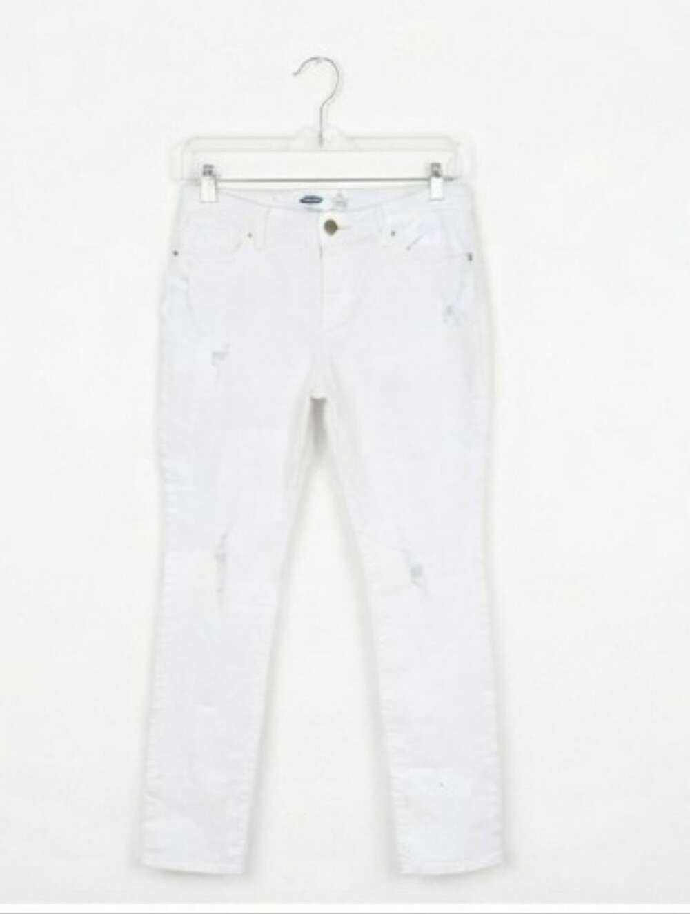 Old Navy Slim Men’s White Jeans with Subtle Distress